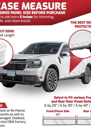 [ARMOR UP] 3 inchx60 inch Clear Gloss Paint Protection Film- 6-mil TPU Automotive Protector Wrap - Non-Yellowing, UV Protection, Self-Healing, Hydrophobic Top Coat - Car Accessories -