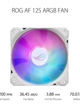 ASUS ROG RYUO III 360 ARGB White Edition All-in-one AIO Liquid CPU Cooler 360mm Radiator, Asetek 8th gen Pump Solution, Anime Matrix LED Display and ROG AF 12S ARGB Fan., 6 Year Warranty