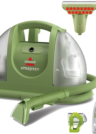 BISSELL Little Green Multi-Purpose Portable Carpet Cleaner, 1400B | Multi-surface upholstery cleaning; exclusive specialty tools included; car & auto detailing; Green color
