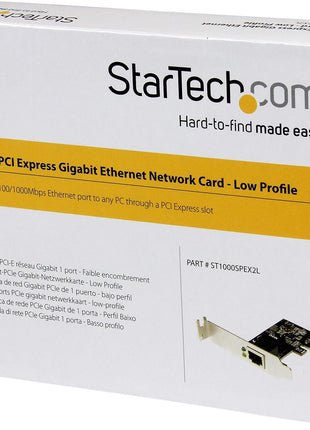 StarTech.com 1 Port PCIe Network Card - Low Profile - RJ45 Port - Realtek RTL8111H Chipset - Ethernet Network Card - NIC Server Adapter Network Card (ST1000SPEX2L)