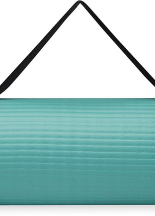 Gaiam Yoga Mat, Pilates & Exercise Mat, Thick 2/5 inch (10mm) Workout Mat with Easy-Cinch Carrying Strap for Home & Gym Workouts