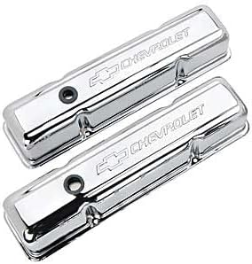 Proform 141-103 SBC Chrome Bowtie Valve Cover - Tall with Baffle