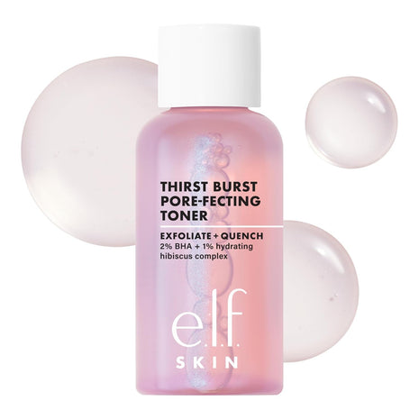 e.l.f. SKIN Thirst Burst Pore-fecting Toner Mini, Hydrating for Face, Smooths, Plumps, Pore-Minimizing, Infused with Salicylic Acid, Vegan & Cruelty-Free
