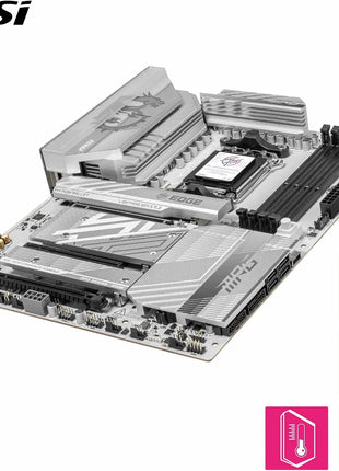 MSI MPG B850 Edge TI WiFi Motherboard, ATX - Supports AMD Ryzen 9000/8000 / 7000 Processors, AM5-80A SPS VRM, DDR5 Memory Boost (8400+MT/s OC), PCIe 5.0 x16, M.2 Gen5, Wi-Fi 7, 5G LAN
