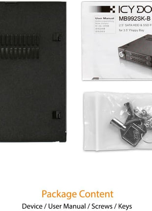 ICY DOCK Full Metal 2 Bay 2.5 inch SATA/SAS HDD & SSD Mobile Rack for External 3.5 inch Drive Bay | ToughArmor MB992SK-B