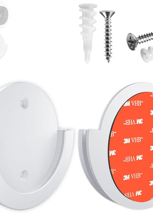 Round Camera Wall Mount Bracket with Screws Fit for Nanit Flex Multi-Stand/Nanit Pro Smart Baby Monitor, Portable Electronic Device Mount to Provide a Top-Down View of the Crib, 1 Pc White