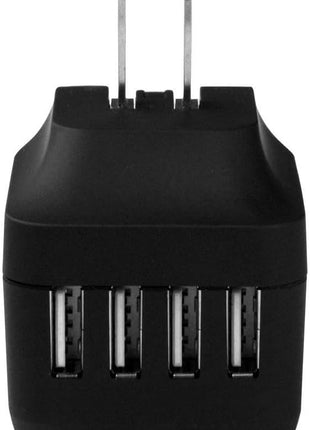 StarTech.com 4-Port Travel USB Wall Charger - 34W/6.8A International Travel Adapter - Portable USB Charging Station (USB4PACBK), Black