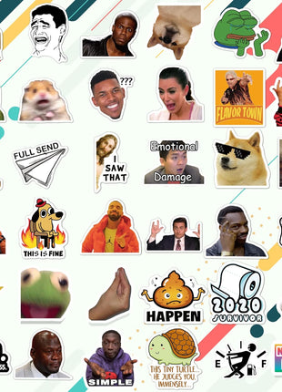 306pcs Funny Meme Vinyl Stickers Pack, Large Bulk Sticker for Laptop, Phone, Water Bottles, Computer Cars... Vine Sticker Decal DIY Décor for Bumper Accesory