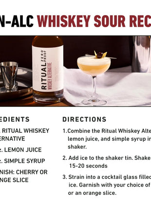 RITUAL ZERO PROOF Whiskey Alternative | Award-Winning Non-Alcoholic Spirit | 25.4 Fl Oz (750ml) | Only 5 Calories | Sustainably Made in USA | Make Delicious Alcohol Free Cocktails