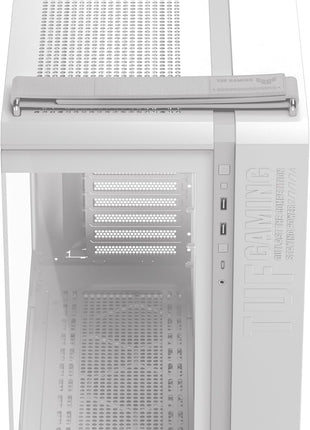 ASUS TUF Gaming GT502 Horizon White ATX Mid-Tower PC Case, Boundless Panoramic Design, Dual-Chamber, Tool-Free Side Panels, Front USB 10 Gbps Type-C, 2 Year Warranty