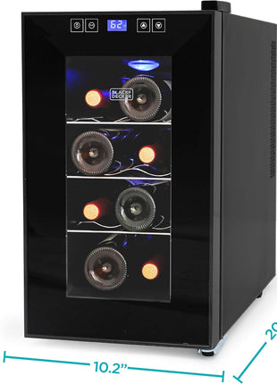 BLACK+DECKER BD60026 Wine Cellar with LED Display (8-Bottle Capacity)