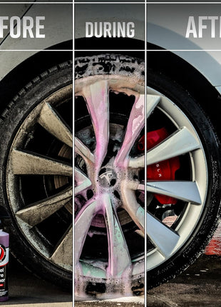 Adam's Polishes Wheel & Tire Cleaner 16oz - Professional All in One Car Wash Wheel Well Cleaning Spray for Car Detailing | Safe On Most Rim Finishes