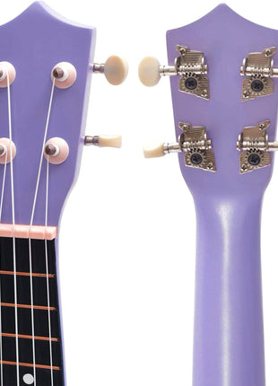 Soprano Ukulele Beginner Pack, 21 Inch Basswood kids Ukuleles Starter Kit with Gig Bag Spare Strings Tuner and Picks. (purple)