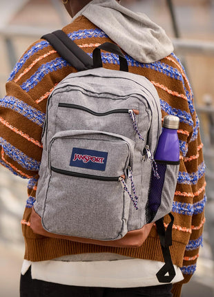 JanSport Cool Backpack, with 15-inch Laptop Sleeve - Large Computer Bag Rucksack with 2 Compartments, Ergonomic Straps, Grey Letterman