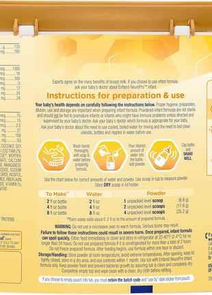 Enfamil, NeuroPro Baby Formula, Brain Building Duo DHA and Mfgm, Exclusive Immune Supporting HuMO6 Blend, Powder Infant Formula, Baby Milk, 20.7 Ounce