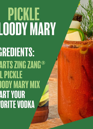 Zing Zang Dill Pickle Bloody Mary Mix, Non-Alcoholic Cocktail Mixer, 32 Fl Oz Bottle (Pack of 1)