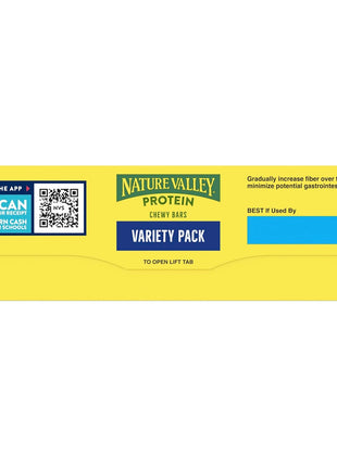 Nature Valley Protein Bars Variety Pack, Gluten Free Chewy Granola Snack Bars, 10g Protein, Peanut Butter Dark Chocolate, Salted Caramel Nut, Peanut Almond Dark Chocolate, 15 Count, 21.3 oz Box