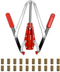 Double Lever Hand Corker ??For Standard Wine, Belgian Beer, and Synthetic Plastic Corks, Wine Corker Tool with 20 Count Wine Corks (Red)