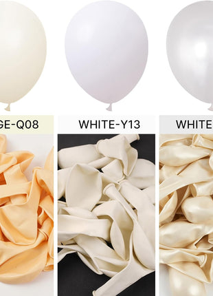 PartyWoo Balloons, 50 pcs 5 Inch Matte White Balloons, for Balloon Garland or Balloon Arch as Party Decorations, Wedding Decorations, Neutral Baby Shower Decorations, White Y13
