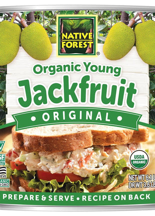 Native Forest Organic Young Jackfruit - Great Meatless Alternative, Plant Based Meat, Ideal Texture, Soy Free, Non-GMO Project Verified, USDA Organic - 6.1 Lb