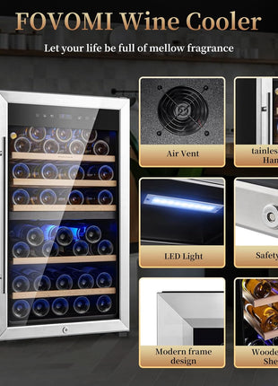 Wine Fridge 91-bottle Large Wine Cooler Refrigerators Red