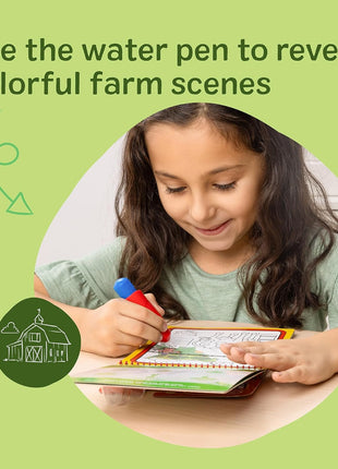 Melissa & Doug Water Wow! Mess Free Coloring Book, Reusable Water-Reveal Activity Pad, On The Farm, Travel Toys, Party Favors, for Toddlers & Kids Ages 3+