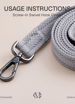 CRAFTMEMORE 2pcs Detachable Snap Hook Swivel Clasp w/Screw Bar VT493 Bag Strap Hardware Replacement (1 1/2 Inch, Gunmetal)