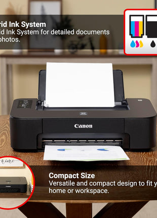 Canon TS202 Inkjet Photo Printer, Black (USB Required, not Included)