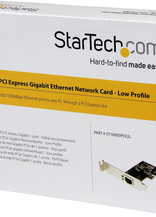 StarTech.com 1 Port PCIe Network Card - Low Profile - RJ45 Port - Realtek RTL8111H Chipset - Ethernet Network Card - NIC Server Adapter Network Card (ST1000SPEX2L)