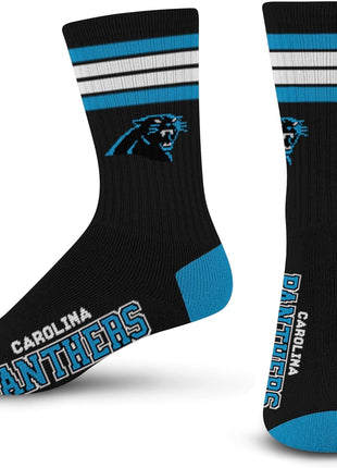 For Bare Feet Men's NFL 4-Stripe Deuce Performance Crew Socks