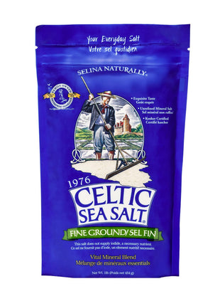 Fine Ground Celtic Sea Salt  - 16 Ounce (Pack of 1) Resealable Bag of Nutritious, Classic Sea Salt, Great for Cooking, Baking, Pickling, Finishing and More, Pantry-Friendly, Gluten-Free