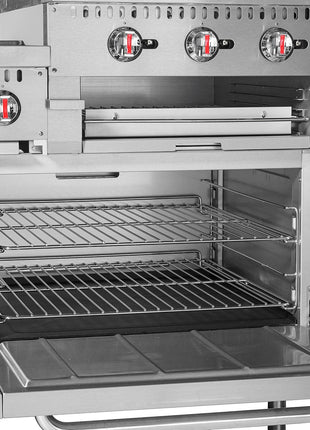 KoolMore 60 in. 6 Burner Commercial Liquid Propane Range with 24 in. Griddle and Broiler (KM-CRGB60-LP)