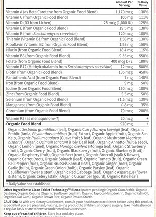 Garden of Life Organics Women's Multivitamin, USDA Organic, 120 Tablets | Vitamin C, D3, Folate, B12, Biotin & Iron, Energy, Heart Health & Radiant Skin, Non-GMO, Vegan