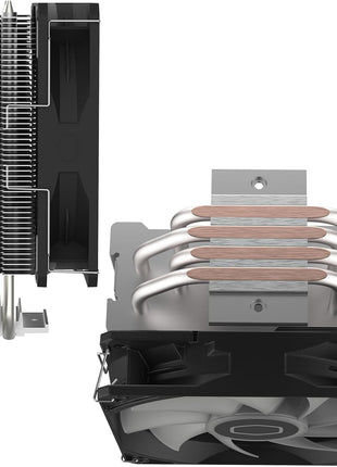 Cooler Master Hyper 212 Spectrum V3 ARGB CPU Air Cooler, 4 Heat Pipes | AMD AM5/AM4 & Intel LGA1851/1700 Support Cooler, Quiet Cooling, 120mm PWM Fan, ARGB, 152mm, Easy Installation