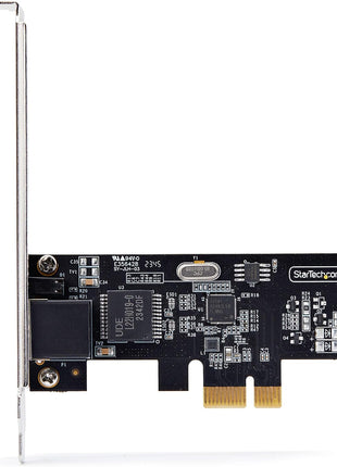 StarTech.com 1-Port 2.5Gbps PCIe Network Card, Computer Network Card, Intel I225-V, Multi-Gigabit Ethernet Interface Card