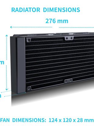 Lian Li GA II LITE 240mm AIO Liquid CPU Cooler | 2 x 120mm Performance FDB Fans, Daisy-Chain, Low Noise, All-in-One Water Cooling for Intel LGA1851/1700,AMD AM5/AM4 (GA2L24PB)