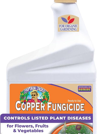 Bonide Captain Jack's Copper Fungicide, 32 oz Ready-to-Use Spray for Organic Gardening, Controls Common Diseases