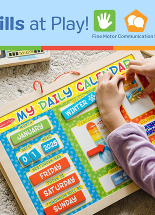 Melissa & Doug My First Daily Magnetic Calendar, Classroom Calendar for Kids Activities with Weather & Seasons, Preschool Toys for Girls & Boys Ages 4+
