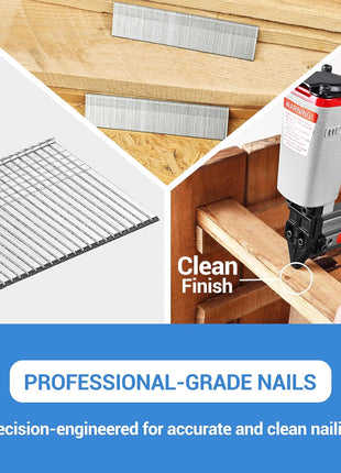 meite 18 Gauge Brad Nails, 1-1/4 Inch 18GA Brad Nails Galvanized Small Finishing Nail Gun Nails for Pneumatic, Electric Brad Nailer Gun (1,000 Counts)