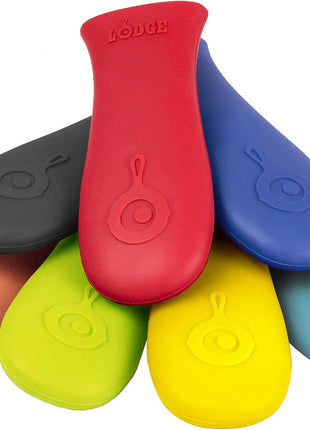 Lodge Silicone Hot Handle Holder - Heat-Resistant Cast Iron Skillet Handle Cover for Pans 9 Inches & Larger - Dishwasher-Friendly Silicone Hot Grip Sleeve - Reusable Skillet Accessory - Red