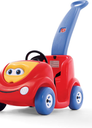 Step2 Push Around Buggy Kids Push Car, Ride On Car with Seat Belt and Horn, Toddlers Ages 18 Months - 3 Years Old, Max Weight 50 lbs., Easy Storage, Ideal Stroller Substitute, Red