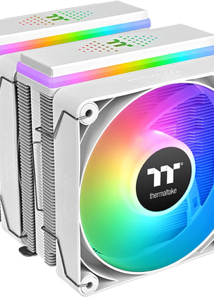 Thermaltake ASTRIA 600 ARGB CPU Cooler; 6 Copper Heat Pipes; 2x120mm PWM Fans; 500~1800RPM; Dual Tower; Intel/AMD; 265W TDP; White; CL-P139-CA12SW-A