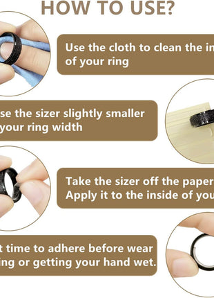 Feramox Ring Size Adjuster for Loose Rings 48 PCS Invisible Transparent Fit Wide Rings