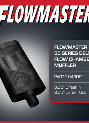 Flowmaster 50 Series Delta Flow? Muffler ??3.00 inch Offset In/Center Out
