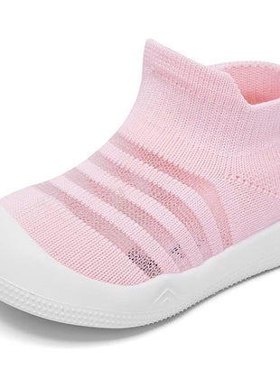 Baby Boy Girl Non-Skid Indoor Infant Walking Shoes Breathable Warm Elastic Sock Shoes with Memory Sole Protect Toes Outdoor Sneakers