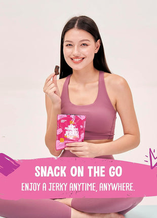 The Daily Good Mushroom Jerky - 3-Pack Snacks, Yummy High-Fiber Mushroom Snack, Gluten-Free Food, Contains Eggs, Made from Shiitake Stalk, 0.58 lbs., Vegetarian, Original, Hot & Spicy, BBQ Flavor