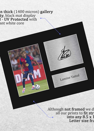 HWC Trading Lamine Yamal Gifts Printed Signed Autograph Picture for Soccer Fans and Supporters - US Letter