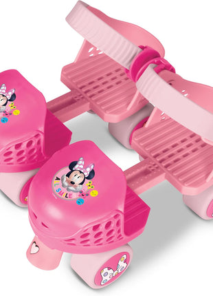 Minnie Mouse Junior Skates Includes Knee and Elbow Pads, Size Adjustable Design for Growing Feet