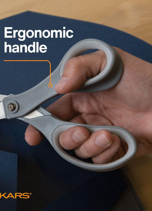 Fiskars All Purpose Scissors, High Performance Cutting, Stainless Steel Blades, Ergonomic and Comfort Handles, Perfect for Arts and Crafts and the Office, Scissors for Office