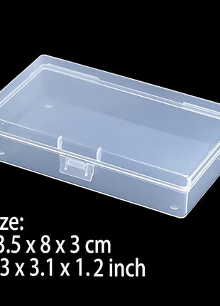 8 Pcs Plastic, Mini Clear Bead Storage Boxes with Hinged Lid and Rectangular Clear Craft Storage Boxes, Jewelry and Organizer,Nail Tool Box,Circuit board storage(8, 5.3 inch x 3.1 inch x 1.2 inch)